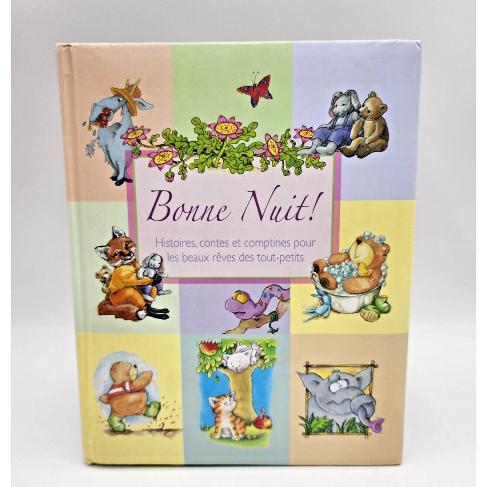 Bonne Nuit French Childrens Bedtime Stories Book Illustrations Soft Cover Rhymes
